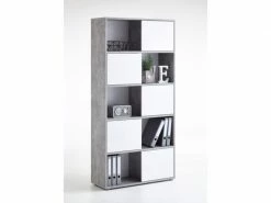 Etagère De Rangement Contemporaine Blanc/béton Melanie I
