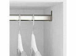 (1 Kit) Kit Tube De Penderie 30x15 Mm, Acier, 1150 Mm, Chromé