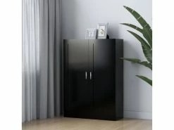 Vidaxl Bibliothèque Noir 82,5x30,5x115 Cm Aggloméré