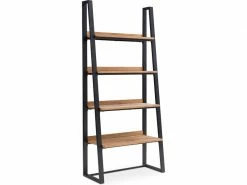 Étagère Industrielle En Bois Et Métal (200x90x40 Cm) - Prawa Bois Naturel