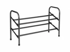 Étagère à Chaussures - Rangement à Chaussures - Pour La Salle - Extensible - Extensible - Anthracite - Métal - Pour 10 Paires - 115x23,5x39cm