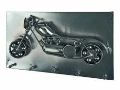 Distingué Nuancemeuble Garderobe Murale Lilongwe Chromé Foncé L35 X P9 X H20 Cm