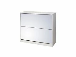 Mokas Meuble A Chaussures Contemporain Mélaminé Blanc - L 83 Cm