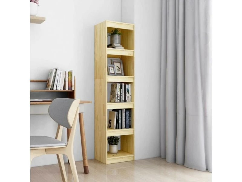 Vidaxl Bibliothèque/séparateur De Pièce 40x30x167,5 Cm Pin Massif