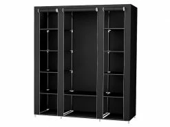 Hombuy Penderie Contemporain - Armoire Avec 3 Portes Noir 172 X 134 X 43 Cm