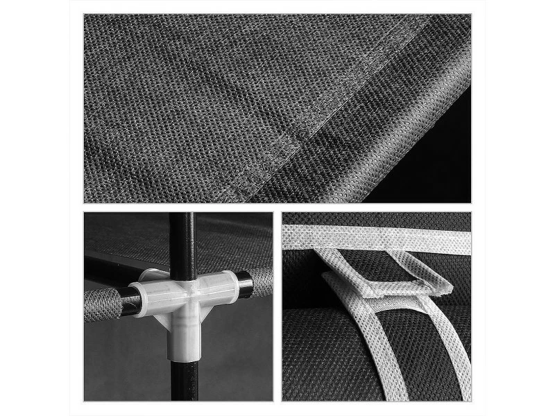 Hombuy Penderie Contemporain - Armoire Avec 3 Portes Noir 172 X 134 X 43 Cm – Image 3