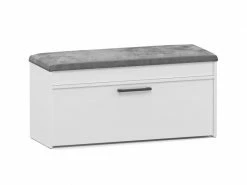 Zoana Blanc, Etagere Chaussure, P: 35 Cm, H: 49 Cm, L: 100 Cm