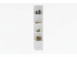 MENZZO Etagères Bibliothèque D'angle Igora L25xh160cm Blanc