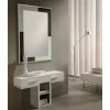 Meuble D'entrée Blanc/chêne Clair + Miroir - Braha - L 100 X L 28 X H 60 - Neuf