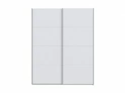 TERRE_DE_NUIT Armoire Penderie 2 Portes Coulissantes Blanc - Ar17072