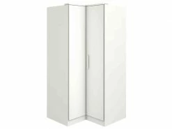 TERRE_DE_NUIT Armoire D'angle 2 Portes En Bois Blanc - Ar9056