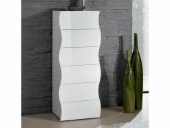 AHD_AMAZING_HOME_DESIGN Commode Design Chambre 6 Tiroirs Blanc Onda Septet