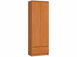 Akord Bibliothèque De Bureau, étagère R60 Aulne 60 Cm 2 Portes 1 Tiroir Couleur Aulne Mat, 4 étagères - 60x35x180 Cm