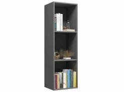 Admirable étagères Edition Asmara Bibliothèque/meuble Tv Gris 36 X 30 X 114 Cm Aggloméré