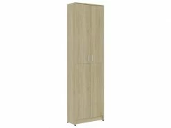 Vidaxl Garde-robe De Couloir Chêne Sonoma 55x25x189 Cm Aggloméré