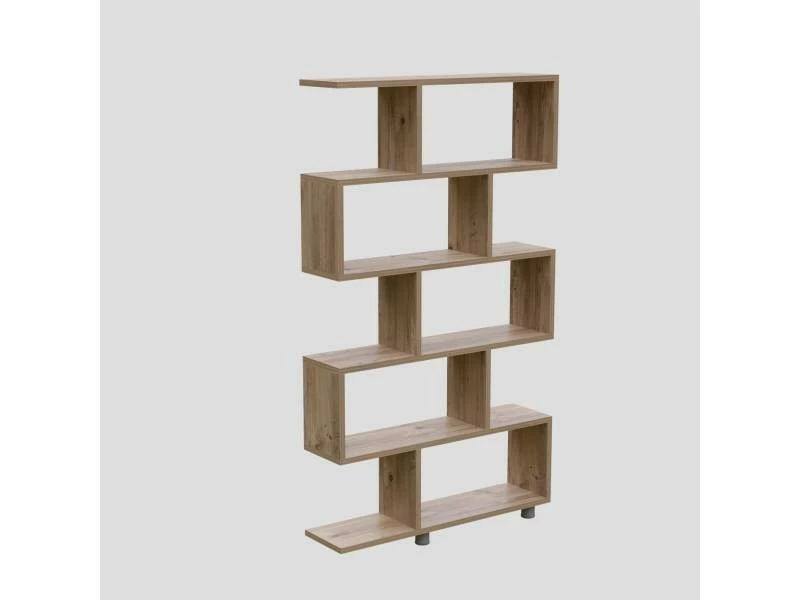 MENZZO Etagère Bibliothèque Wibis H156cm Bois Naturel