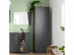AHD_AMAZING_HOME_DESIGN Armoire 2 Portes 6 Compartiments Au Design Moderne Et Polyvalent Vega Space Ardesia