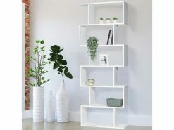 ID_MARKET Etagère Bibliothèque Sofia Forme S Bois Blanc 189 Cm