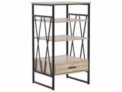 BELIANI Étagère Imitation Bois Clair Avec Tiroir Keene