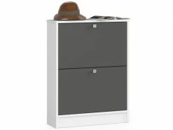 3xeliving Deanna 2 Meuble à Chaussures Blanc / Graphite